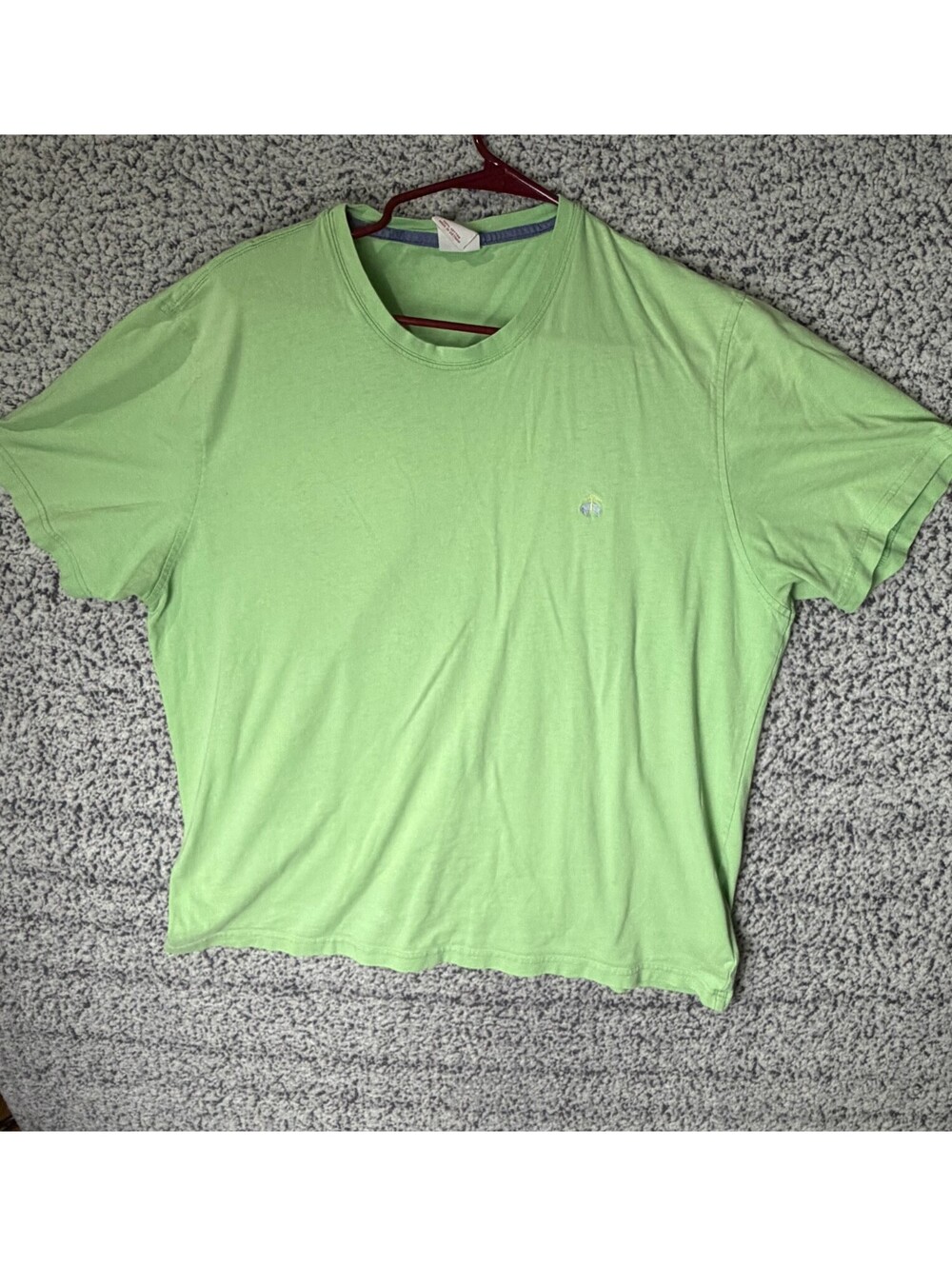 Brooks Brothers T-Shirt Men XXL Green 100% Cotton Embroidered Logo Crewneck